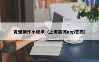 福州黄浦制作小程序（上海黄浦app官网）